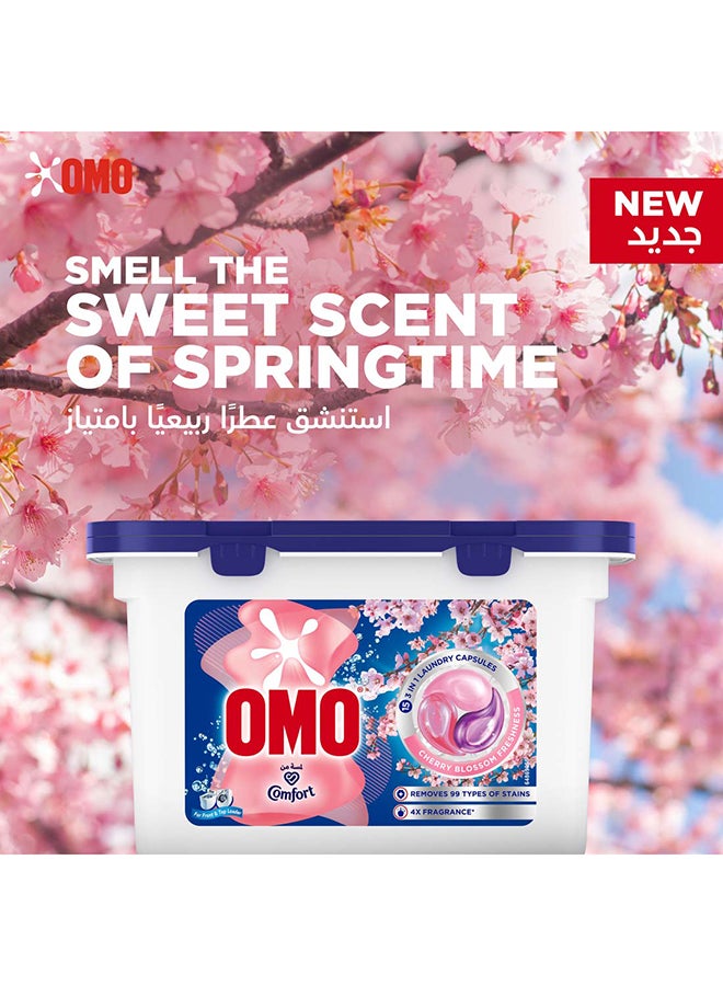 Omo Comfort 3in1 Laundry Capsules, Cherry Blossom Freshness, 90 Capsules - Image 3
